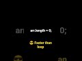 🔥🔥Empty an Array Instantly#nodejs #coding #javascriptcoding #programminglanguage