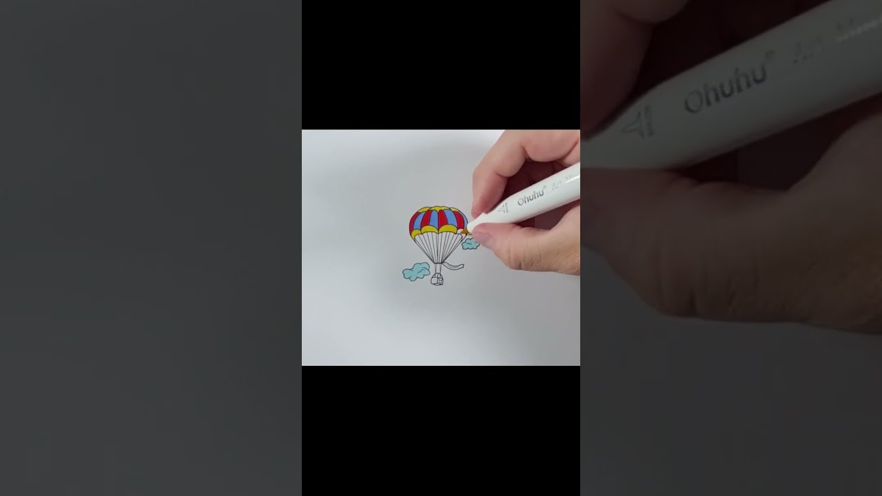 Coloring A Cute Balloon Up In The Sky