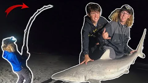 We Couldn't Catch a Break!! Massive Sharks all Night!! Land - Based Shark Fishing St Pete Beach FL