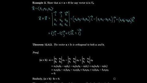 Calculus 12.4 The Cross Product