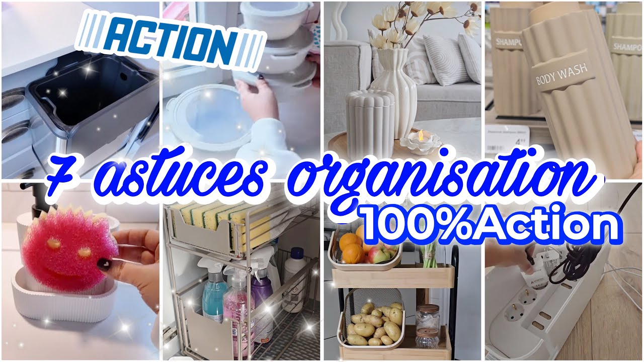 7 ASTUCES ORGANISATION 100% ACTION // ASTUCES POUR LA MAISON PETITS BUDGET | TEST PRODUITS ACTION