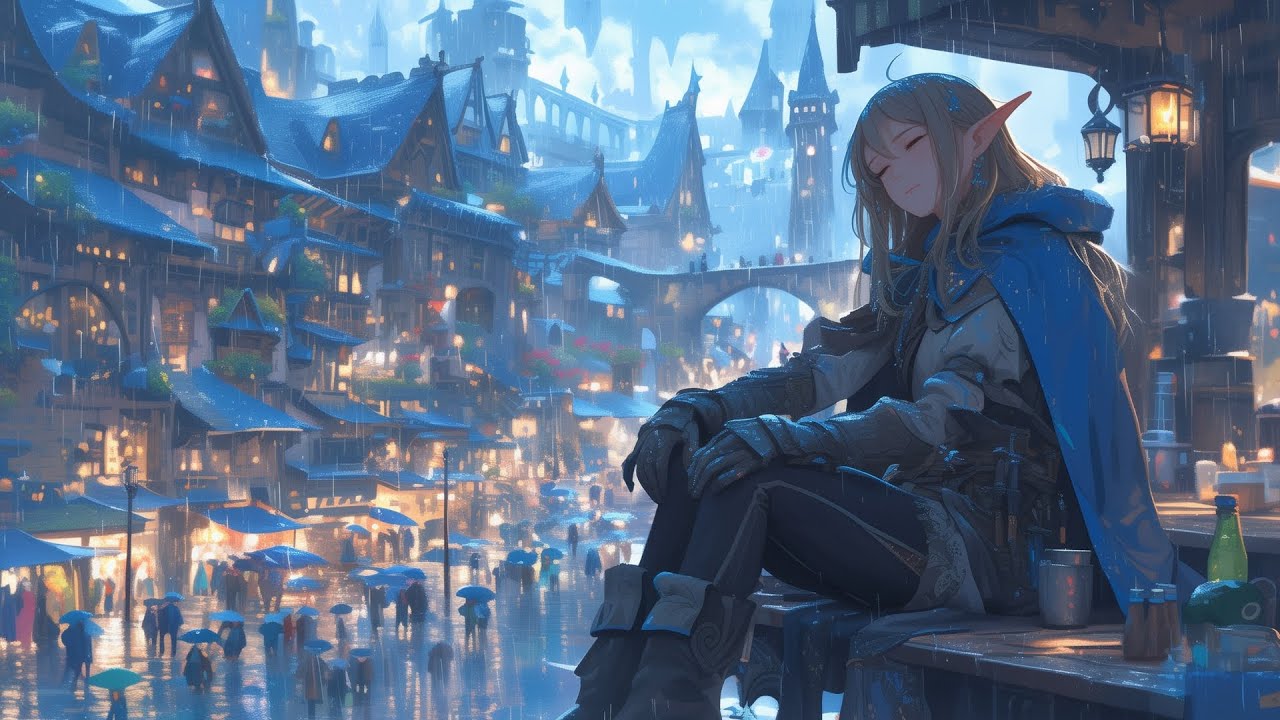 Relaxing Medieval Music with Rain Sounds - Fantasy Bard/Tavern Ambience ...