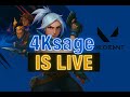 4Ksage is Live | VALORANT Live | First Gameplay | Learning Noob | Stream #19