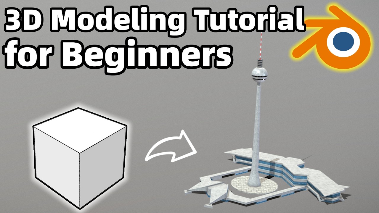 Blender Beginner Tutorial – Model a TV Tower in 4 Minutes! (Start from ...