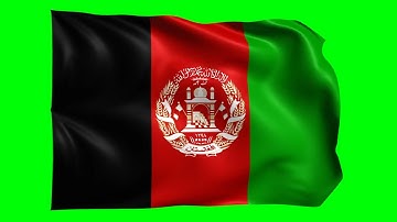 Afghanistan Waving Flag Green Screen Animation | 3D Flag Animation | Royalty-Free