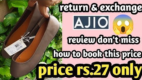 return & exchange in ajio product cost ₹27 only ajio  in telugu branded shoes don