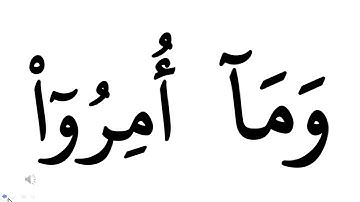 سورة البينة كلمة كلمة مستوى 1 تعلم اللغة العربية من خلال كلمات القرآن الكريم