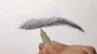 تعلم الرسمكيفية رسم الحاجب بطريقة احترافية للمبتدئين - YouTube