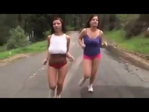 Girls Jog Down Trail To Scientifically Prove Why Sports Bras Are Needed 
