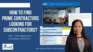 19 - How to Find Prime Contractors Looking for Subcontractors - SAIC + FREE Opportunity Checklist!!!