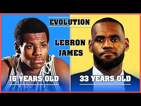 LeBRON JAMES, the evolution from 16 to 33 years old