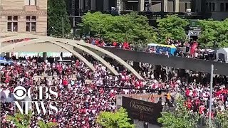 Shooting near Toronto Raptors parade sparks stampede Shooting near Toronto Raptors parade sparks stampede
