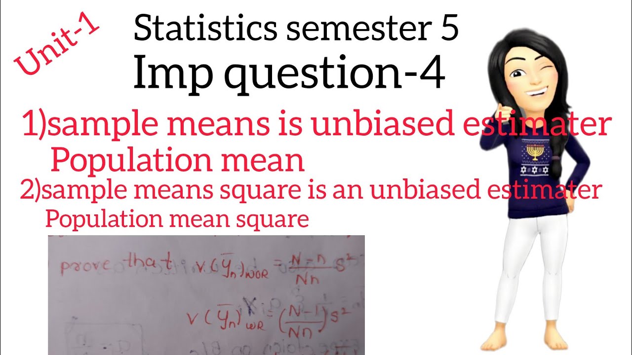 statistics sem 5|SRSWOR Thorems|SRSWOR theorem|Degree final year|Unbiased estimater theorems|