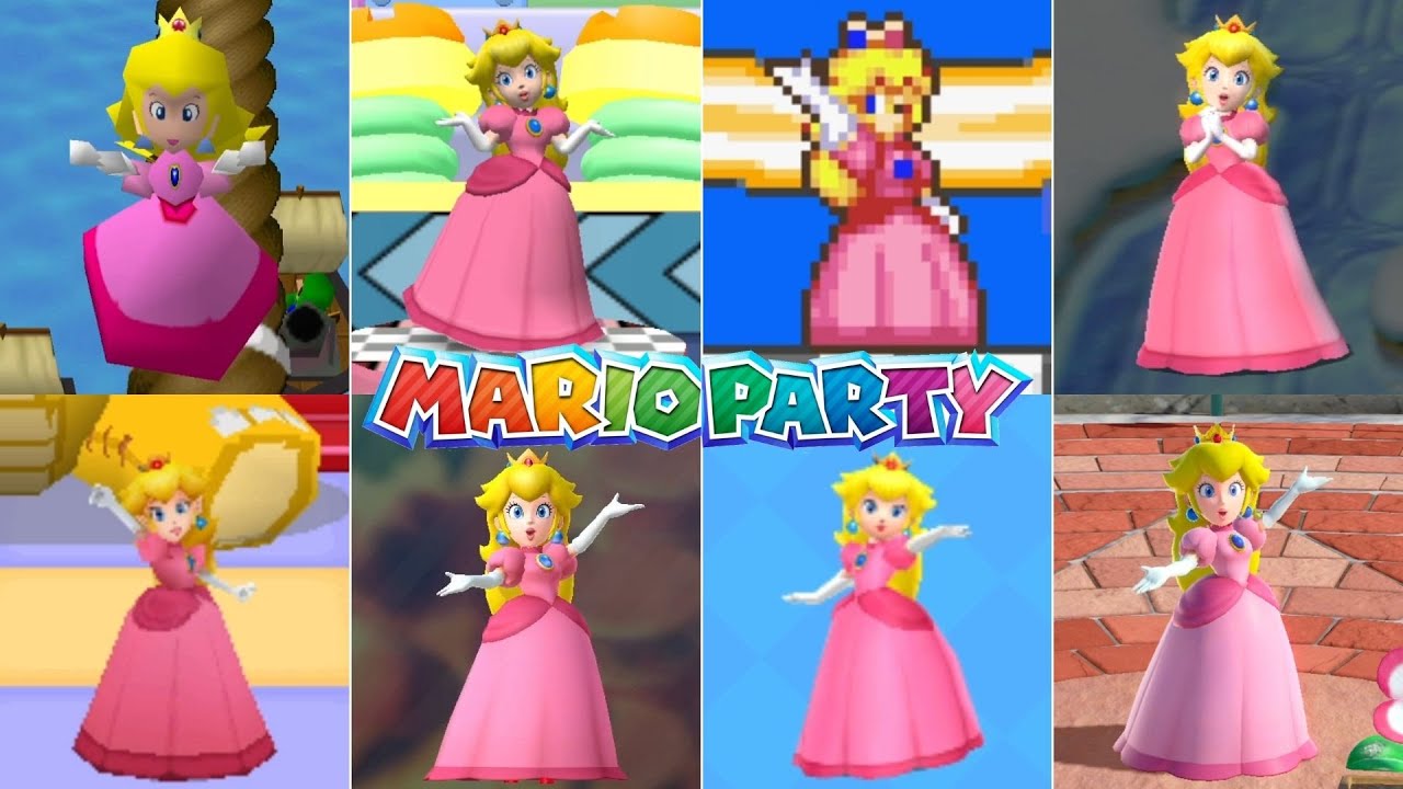 Evolution Of Princess Peach In Mario Party Games [1998-2018] 