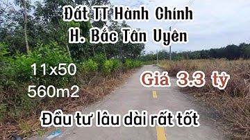 LO ĐẤT NGAY TRUNG TÂM HÀNH CHÍNH HUYỆN BẮC TÂN UYÊN - GIÁ ĐẦU TƯ CHỈ 3.3 TỶ - ĐẦU TƯ LÂU DÀI RẤT TỐT