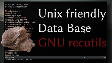 A Database that Follows the Unix Philosophy GNU recutils