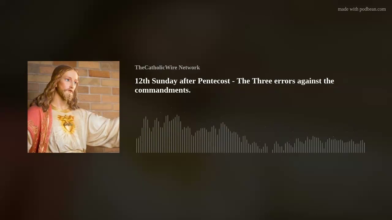 12th Sunday after Pentecost - The Three errors against the commandments.