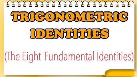 Trigonometric Identities || Pre-Calculus