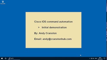Cisco IOS command automation - initial demo