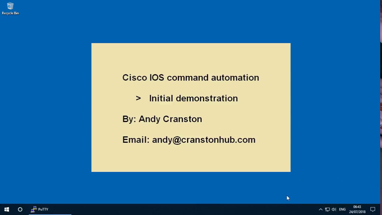 Cisco IOS command automation - initial demo