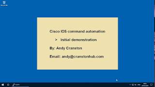 Celebrity Cisco IOS command automation - initial demo Wealth