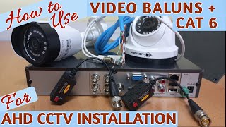 How to install CCTV Cameras Using video baluns   network cable.