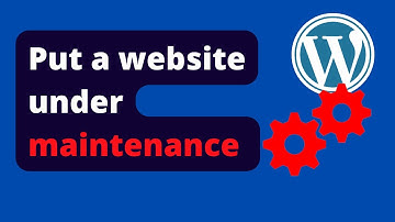 How to put a website under maintenance mode