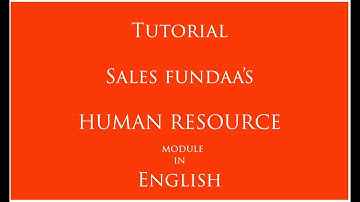 Sales FUNDAA HR Module Tutorial in English, HR software, Payroll Software, CRM Software