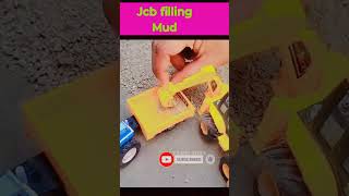 Jcb Filling mud in tractor #jcb #reverse #toys #bahubali #tractor #excavator #backhoeloader #grader