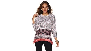 DG2 by Diane Gilman Floral Sublimation Print Top
