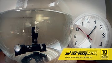 Can the Armytek Elf C1, Elf C2 flashlights work 24 hours underwater without recharging?