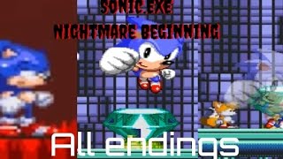 Sonic.EXE Nightmare Beginning | All Endings