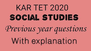 ಸಮಾಜ ವಿಜ್ಞಾನ - ಹಿಂದಿನ ವರ್ಷಗಳ ಪ್ರಶ್ನೆಗಳು ಭಾಗ 1 - ಕನ್ನಡದಲ್ಲಿ ವಿವರಿಸಲಾಗಿದೆ