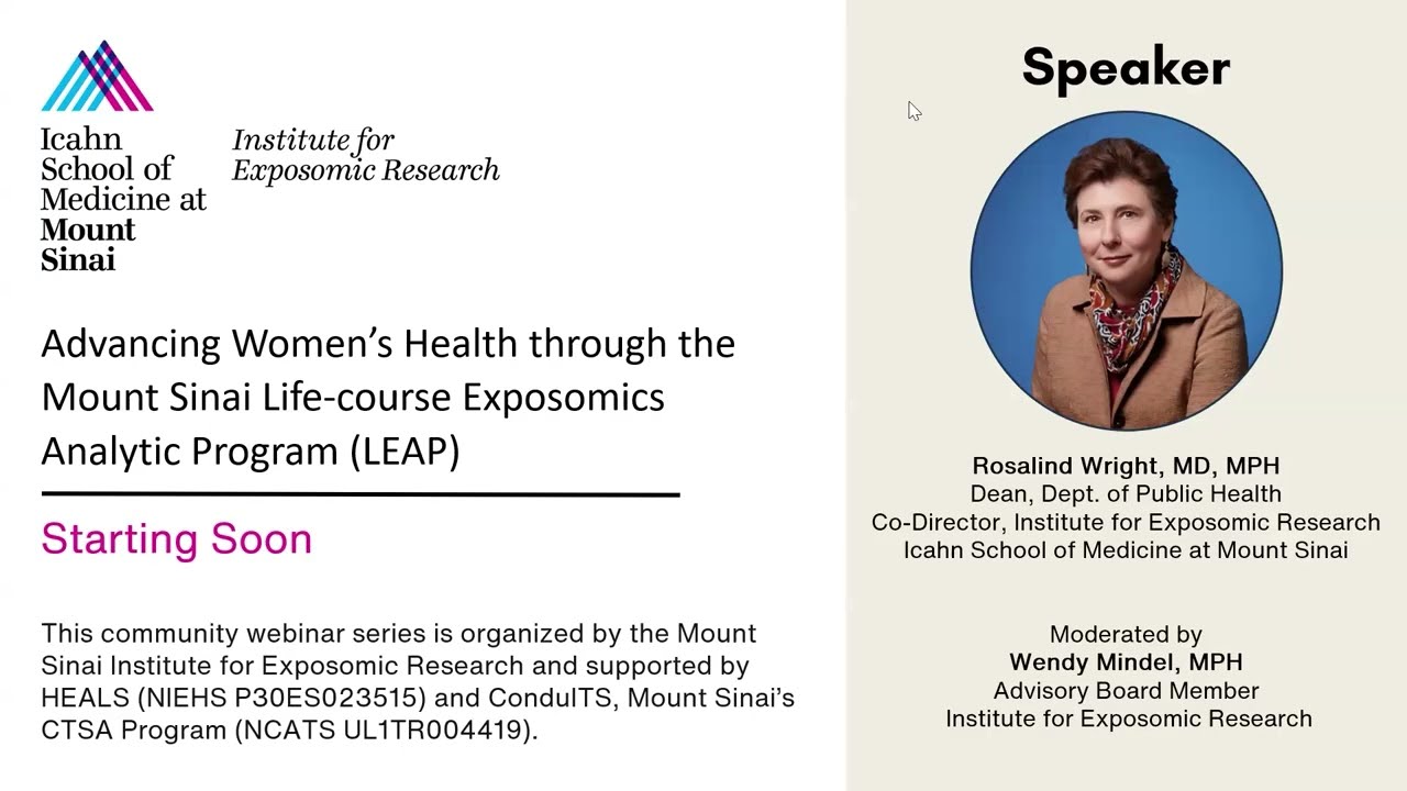 Advancing Women’s Health through the Mount Sinai Life-course Exposomics Analytic Program