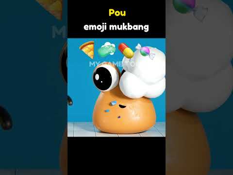 [ASMR] 3D Pou <strong>emoji</strong> mukbang #mygametoon