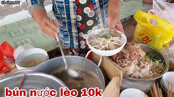 Quán bún nước lèo của người khmer 10k ăn ngon nhức nách | ẩm thực đường phố | Cà Chua TV