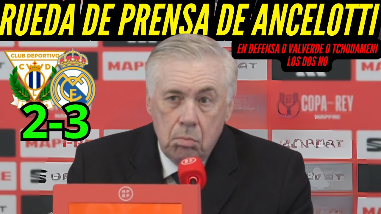 RUEDA de PRENSA de ANCELOTTI en la VICTORIA del REAL MADRID 3 vs
