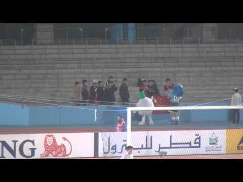 2014年2月26日 川崎 VS 貴州 ハーフタイム ふろん太とピーカブーの異文化交流
