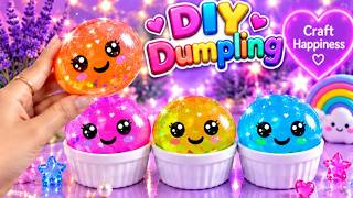 DIY Beautiful Cute & Soft Squishy Glitter Dumpling Making #papercraftsall screenshot 4