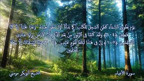 تلاوة جد رائعة بصوت الشيخ أبوبكر مومني I ما تيسرمن سورة الأنبياء