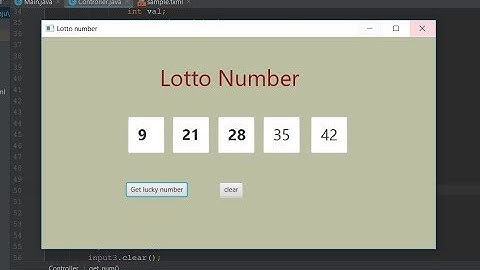 lotto number with java fx