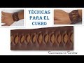 Técnicas para trabajar el cuero (pulsera de cuero) aprende hacer el molde!
