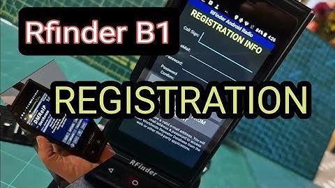 Rfinder B1 - First Time Registration & Start Up