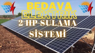 2 Hp Güneş Enerjili Sulama Projesi