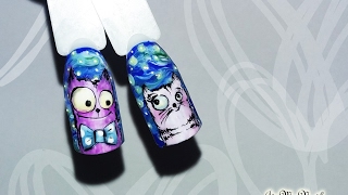 ❤Дизайн ногтей гель лаком❤Nail design Shellac❤Котик на ногтях❤ ❤Дизайн ногтей гель лаком❤Nail design Shellac❤Котик на ногтях❤