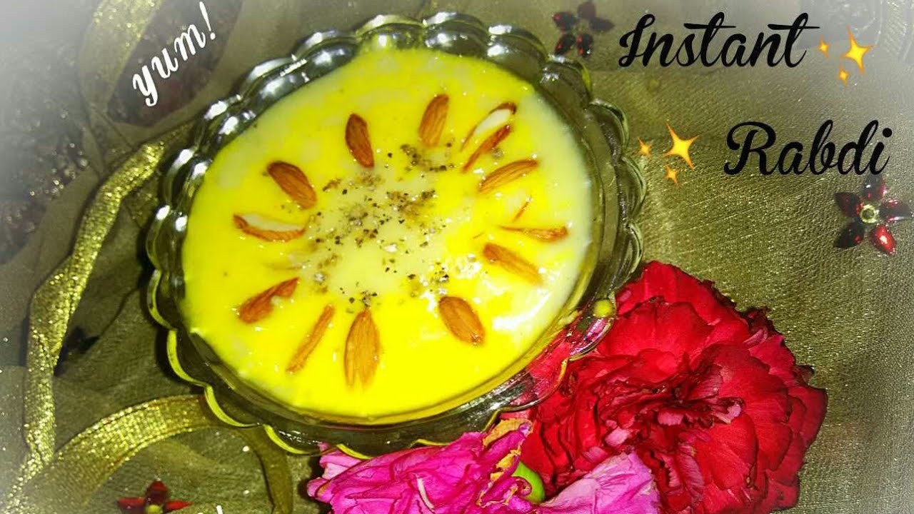 Rabdi Recipe||How to make instant Rabdi at home||Shahi malai Rabdi ...