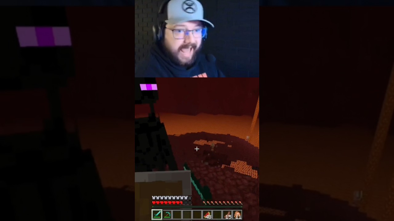 I got jump scared by an Enderman