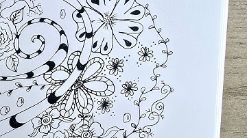 Easy Satisfying Doodle | Follow Along Tutorial | Trendy Pen Art |