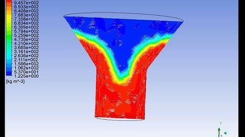 Ansys Fluent | Transient analysis | Flow inside a funnel | Volume Fraction