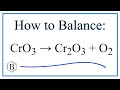 Balancing Chromium Trioxide Reactions
